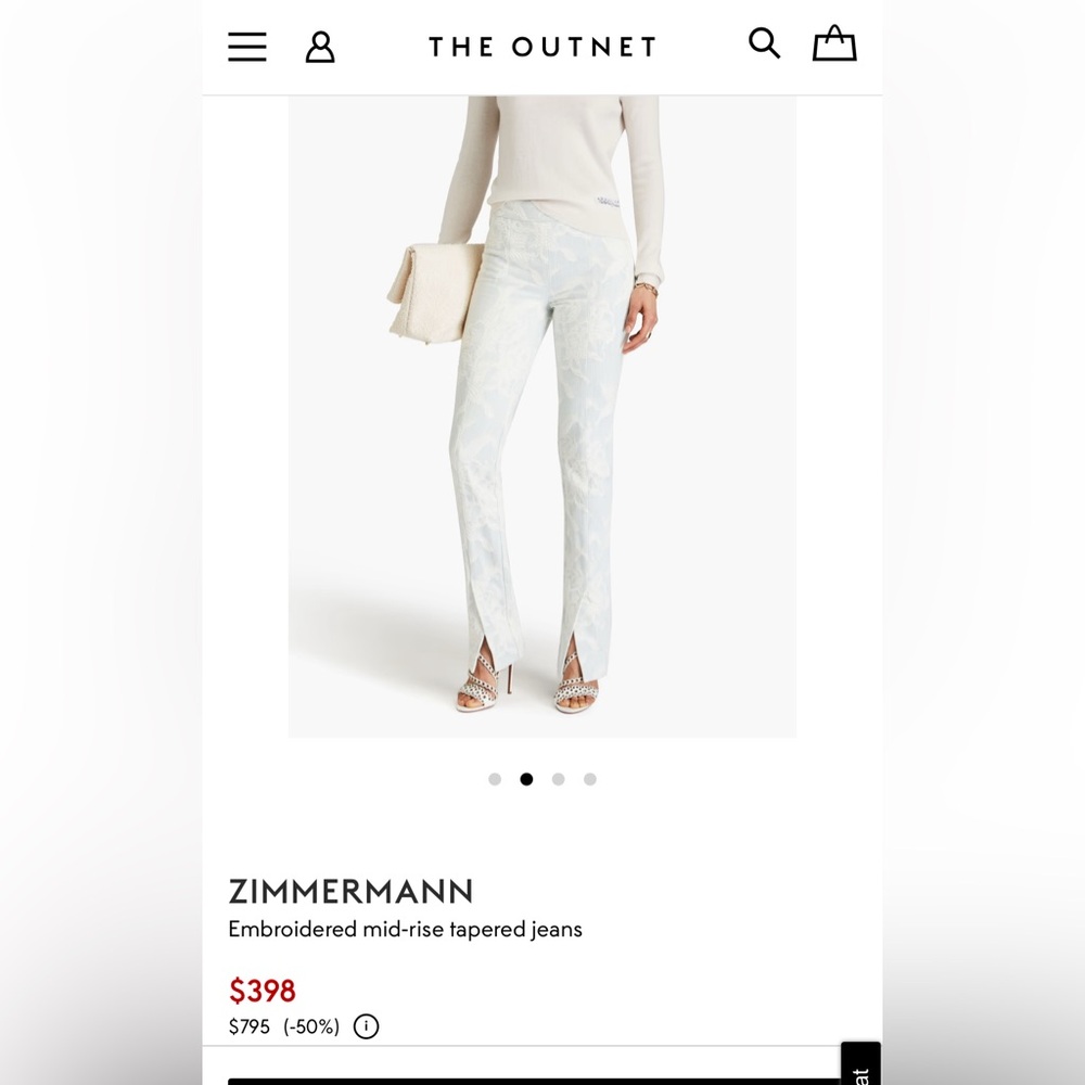 Zimmermann Embroidered Pants/Jeans